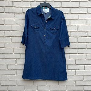 CASEY GRAY denim dress, size medium. 3/4 sleeves can be rolled up. 😍